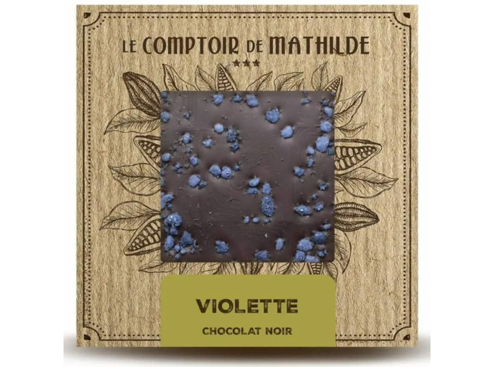 Tablette Violette - Chocolat noir - 80G