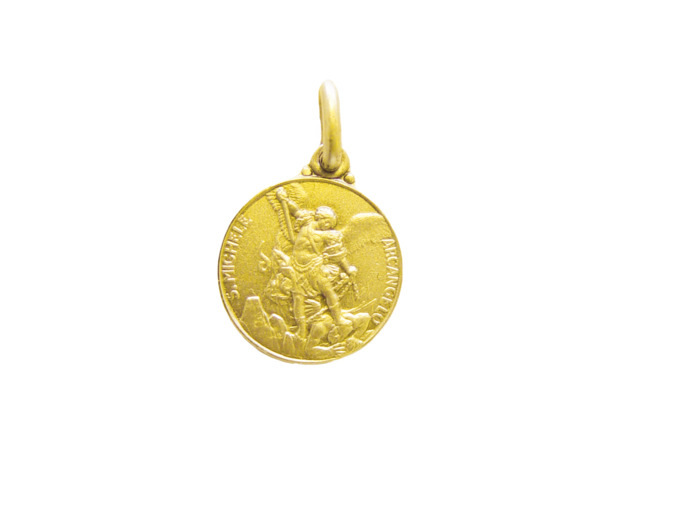 Médaille en Plaqué Or 14mm - ST MICHEL