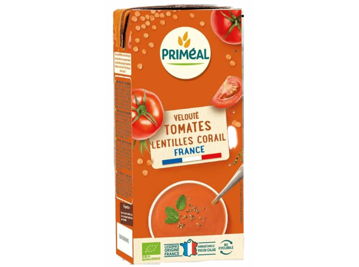 Velouté Tomates et Lentilles Corail Bio – 33 cl – Priméal