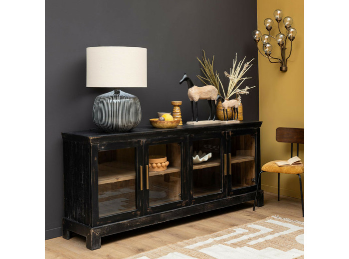 Buffet 4 portes Anvers en Bois de Sapin 200x78x45cm