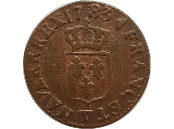 LOUIS XVI (1774-1792) LIARD 1783 W (Lille) 2gr69 TTB