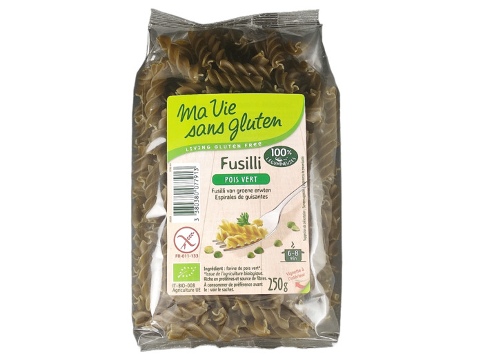 Fusilli Pois Vert Sans Gluten Bio 250g