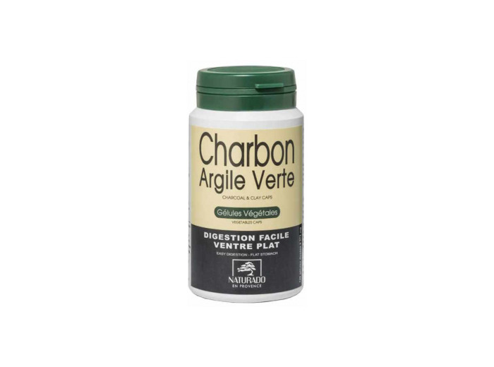 Charbon Argile verte Digestion facile Ventre plat 120 gélules naturelles