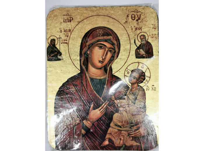Icône plate MDF 10*14cm - VIERGE TOUTE PUISSANTE