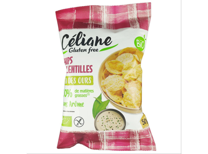 Chips de Lentilles Ail des Ours Bio 50g