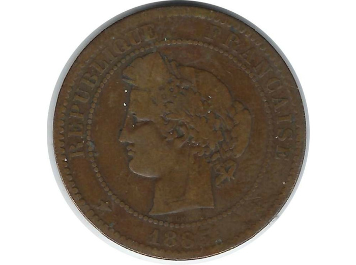 FRANCE 10 CENTIMES CERES 1885 A TB