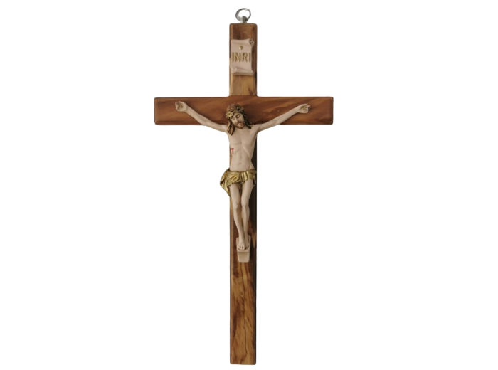 Crucifix en Olivier 25 cm