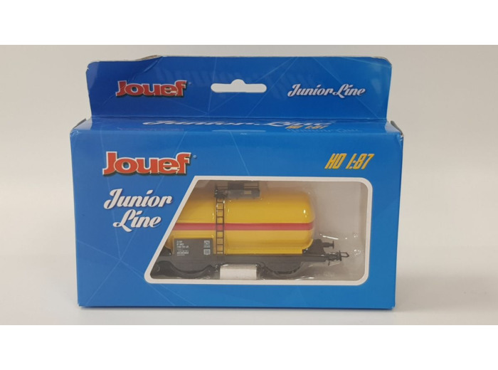 JOUEF JUNIOR LINE HJ6140 HO WAGON CITERNE A 2 ESSIEUX JAUNE BOITE D'ORIGINE