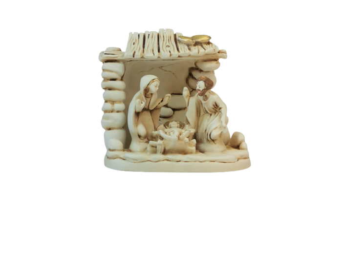 Nativité 3 pièces en Résine 8 x 8cm - Poids 165gr