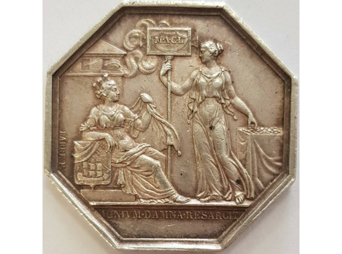 COMPAGNIE D'ASSURANCE MUTUELLE CONTRE L'INCENDIE 1817-1847 ARGENT N3