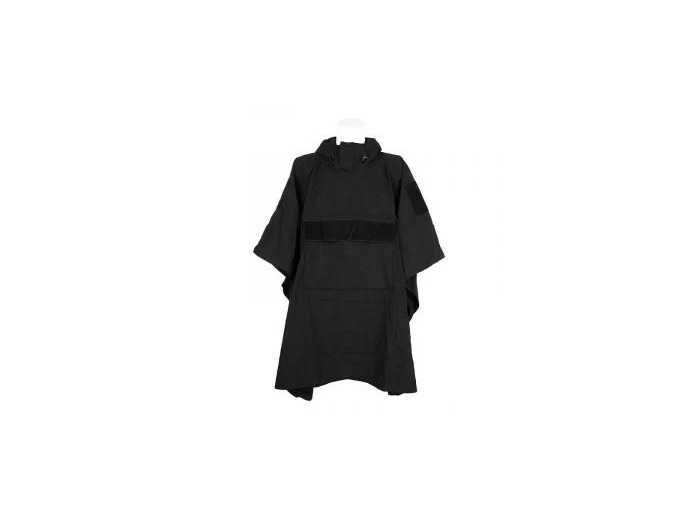 Poncho Tarp Softshell Outbreak noir : protection militaire 3-en-1 ultra légère et étanche