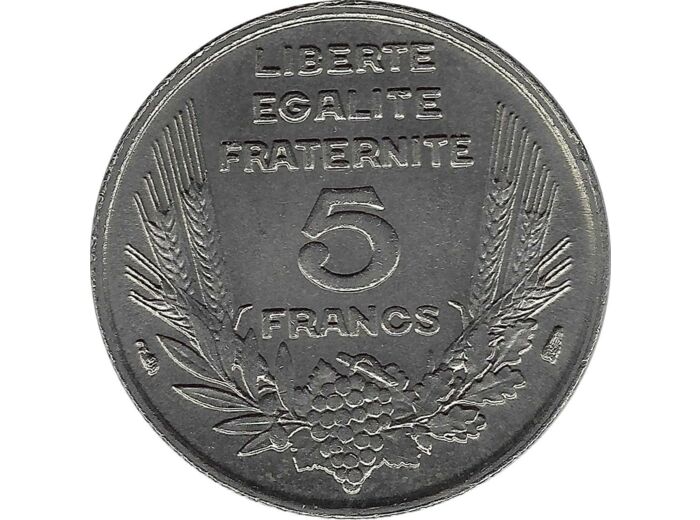 FRANCE 5 FRANCS BAZOR 1933 L.BAZOR serre TTB+