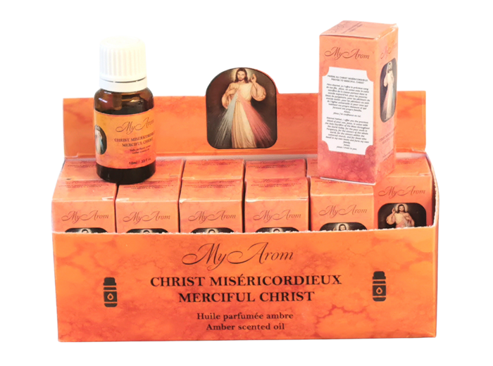 Flacon d'Huile Parfumée 10ml Christ Miséricordieux/Ambre