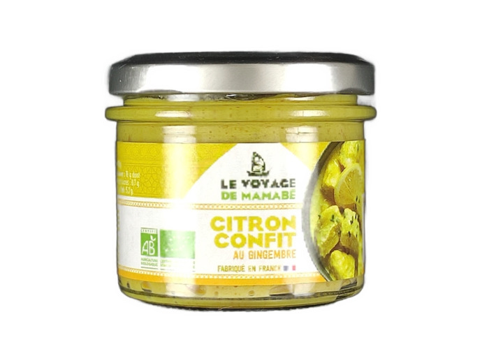 Citron Confit au Gingembre 105g Bio