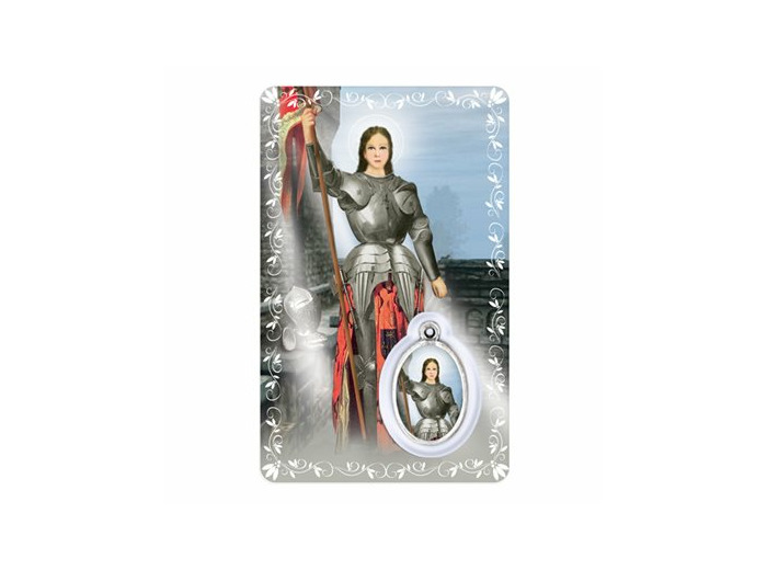 Carte-prière avec insertion- JEANNE D'ARC-anglais