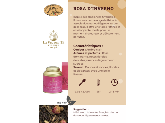 Thé Noir Rosa d'Inverno Doypack 50G