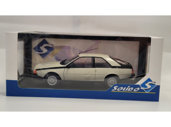 RENAULT FUEGO TURBO 1985 BLANCHE SOLIDO 1/18 BOITE D'ORIGINE NEUF