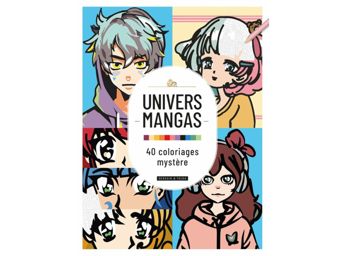 UNIVERS MANGAS : 40 COLORIAGES MYSTERE