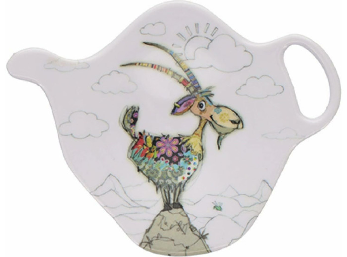 Repose sachet de thé - Motif bouquetrin sur sa montagne- mélamine de qualité