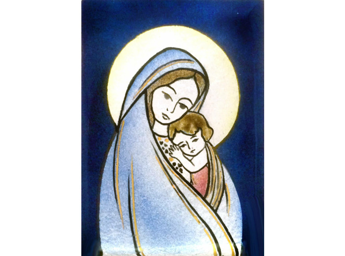 Vierge de confiance 9,6X6,8cm - EMAUX DU LIBAN