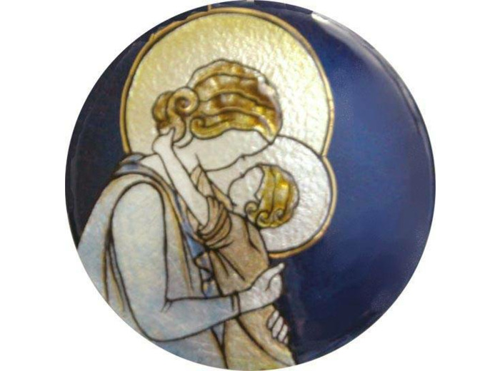 Vierge de Botticelli D10,5cm - EMAUX DU LIBAN