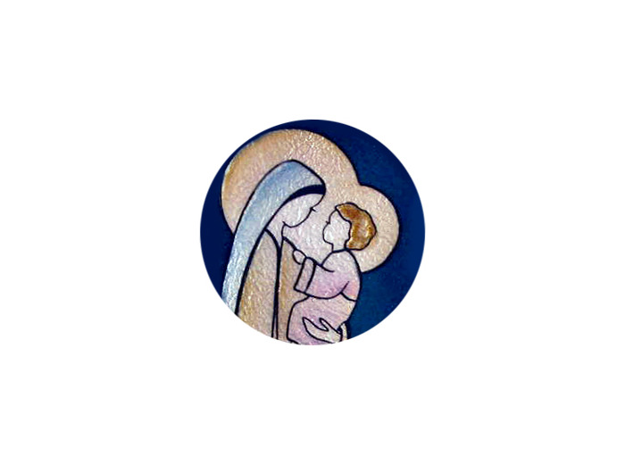 Vierge du dialogue D7,3cm - EMAUX DU LIBAN