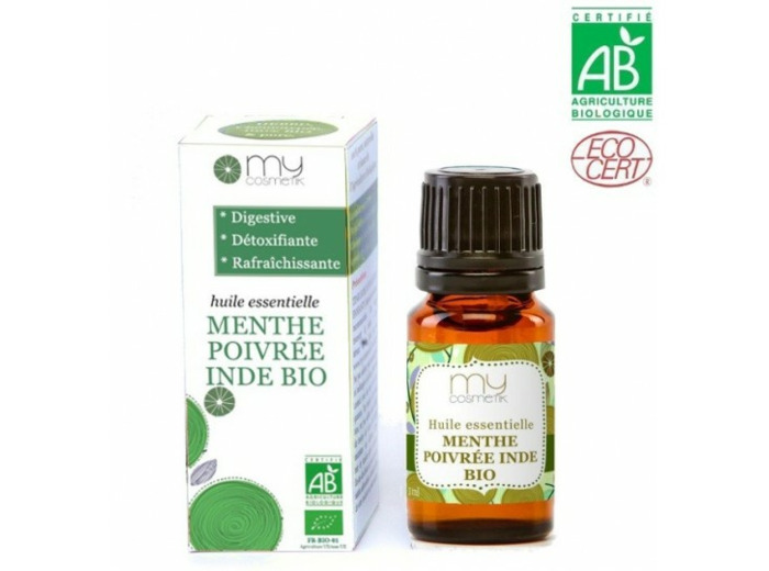 Huile essentielle de Menthe poivrée inde BIO (AB) - 10ml - My Cosmetik