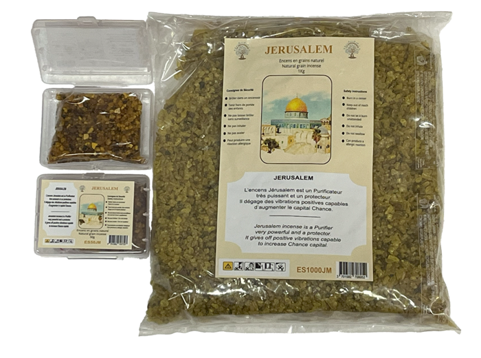 Encens en Grains Jérusalem - Boite transparente de 50gr