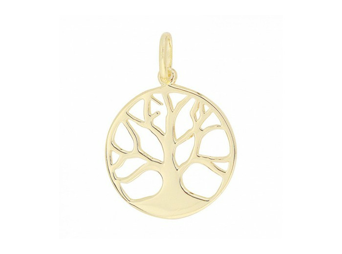 Pendentif en Plaqué Or - ARBRE DE VIE 22mm