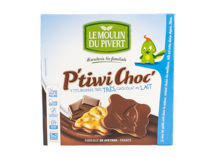 Biscuits sur Chocolat au Lait P'Tiwi Choc Bio 125g