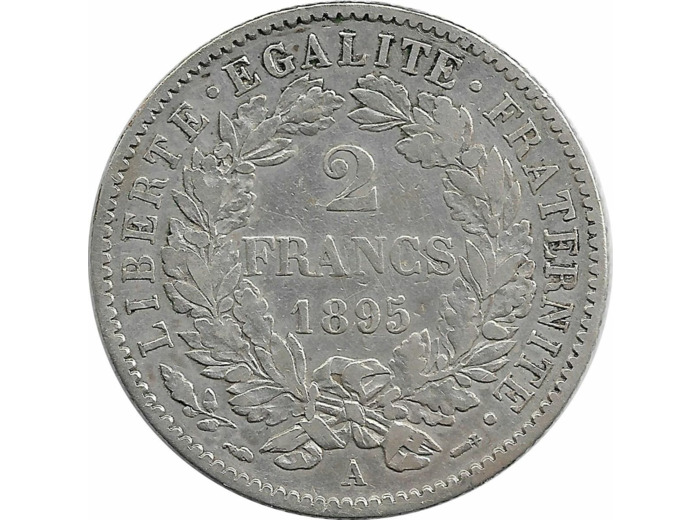 FRANCE 2 FRANCS CERES 1895 A (Paris) TTB