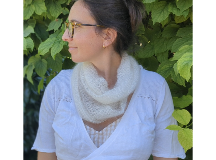 Tour de cou PLUME - Ecru