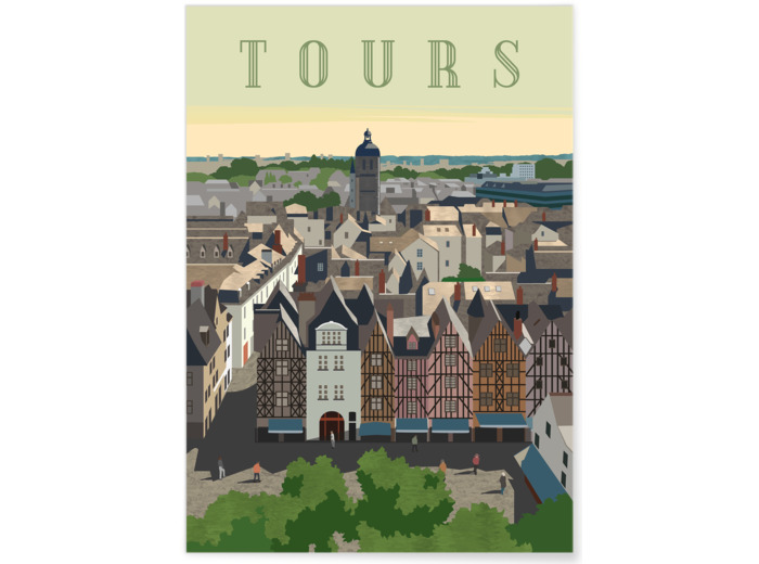 Affiche Tours : panoramique