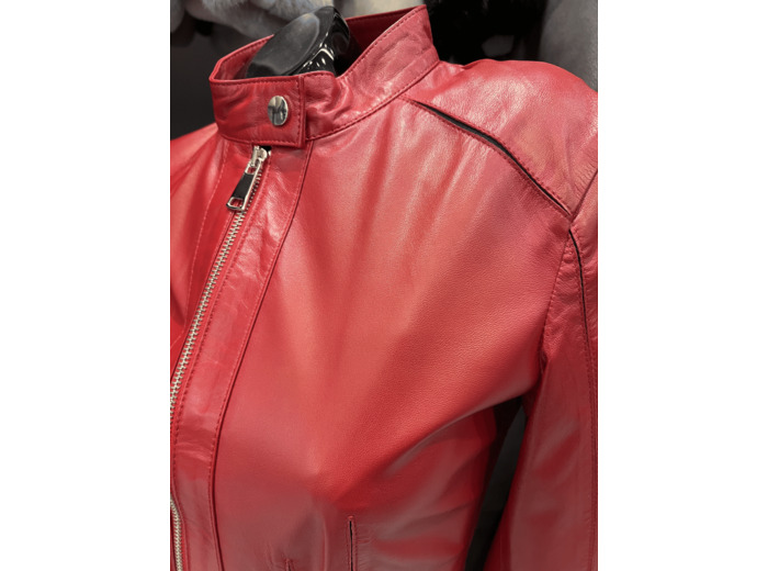 MA7352-1 Blouson femme cuir  rouge