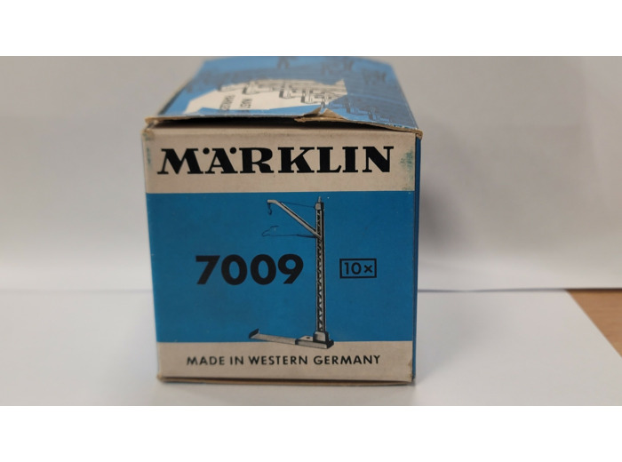 MARKLIN 7009 - POTEAU STANDARD POUR CATENAIRE BOITE DE 10 BOITE D'ORIGINE BLEUE