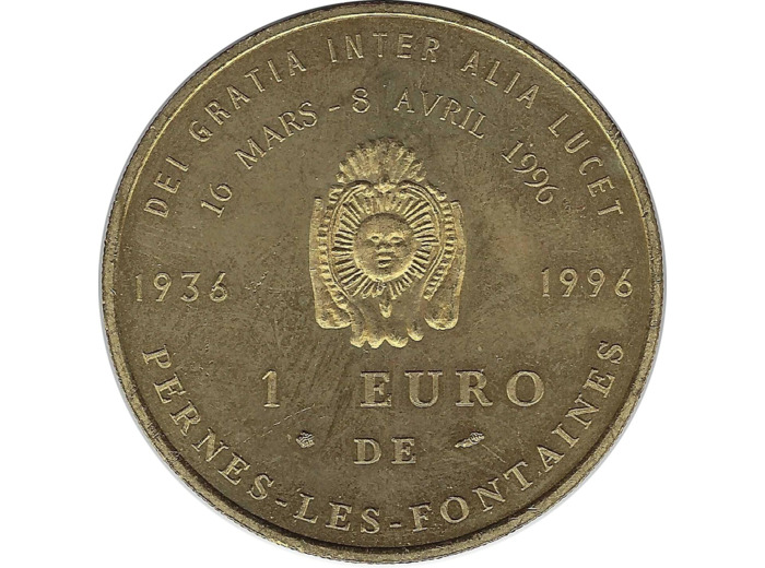 EURO TEMPORAIRE 1 EURO DE PERNES-LES-FONTAINES 1996 UNC