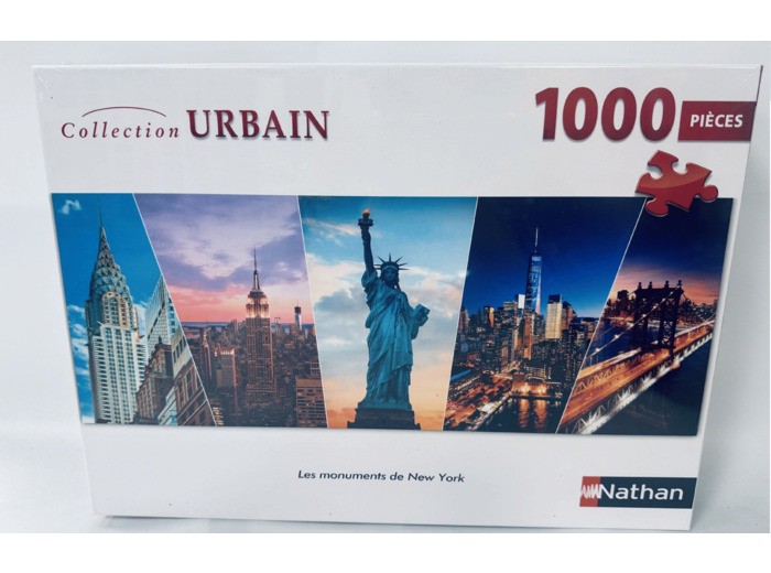 PUZZLE 1000 PIECES LES MONUMENTS DE NEW YORK 98 X 37 CM NATHAN