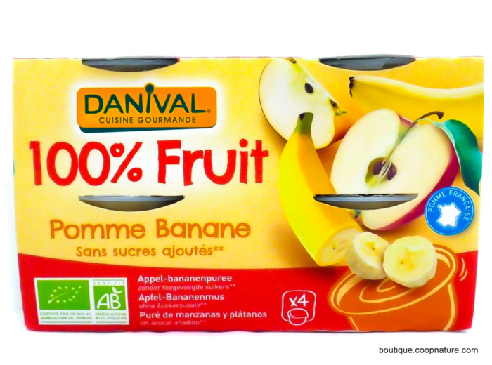 Compote Pomme Banane Bio 4x100g