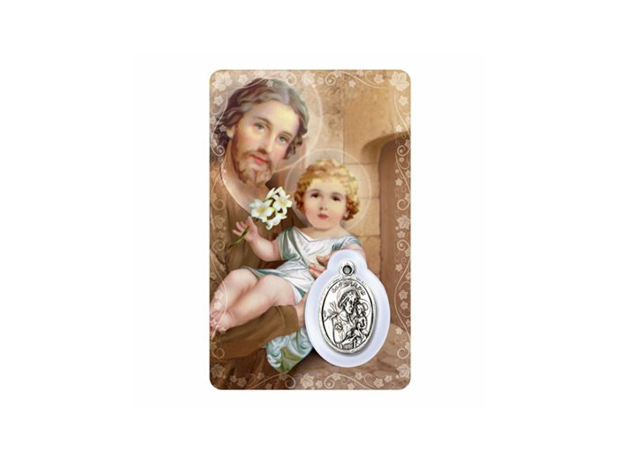 Carte-prière avec insertion ST JOSEPH- portugais