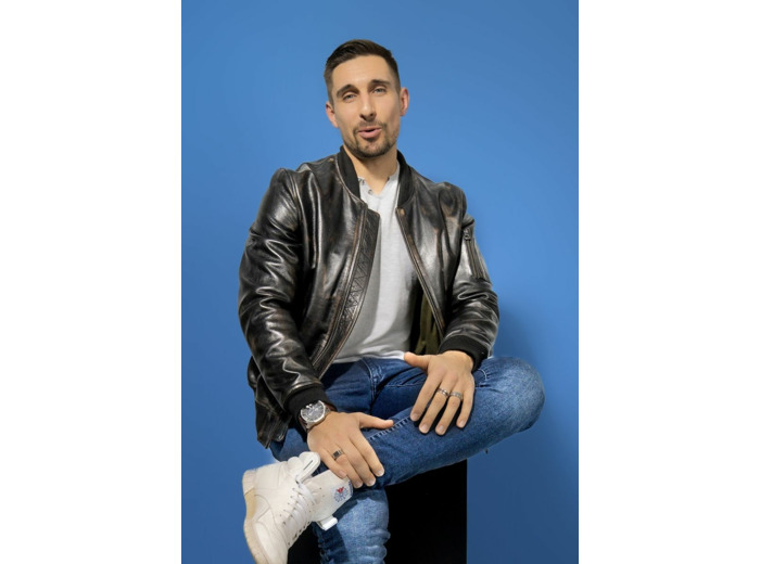 A2101203 Teddy bomber cuir noir