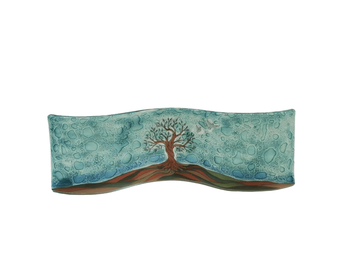 Vague en verre à poser 21 X 7cm- ARBRE DE VIE