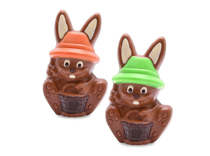 Lapin Chapeau Chocolat Lait - H 12,5cm