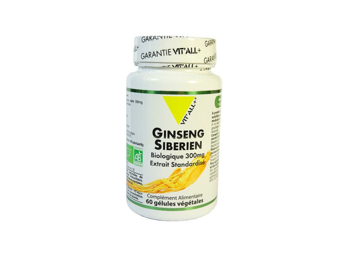 Ginseng Sibérien 300mg-60 gélules-Vit'all+