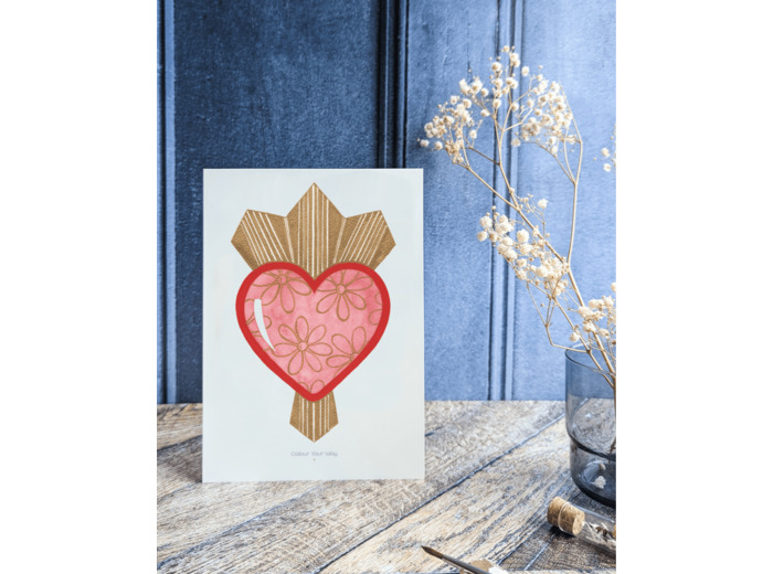 Affiche "Love Vitæ" Cœur sacré rose