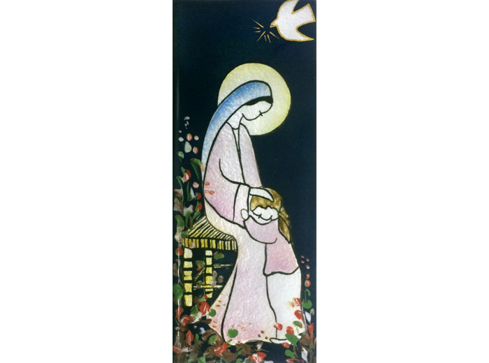 Vierge de la protection Fille 15,5X6,5cm - EMAUX DU LIBAN