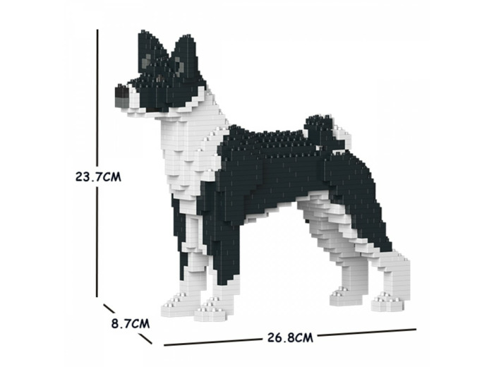 CHIEN BASENJI NOIR DE CHEZ JEKCA JEU DE CONSTRUCTION (BRIQUES)