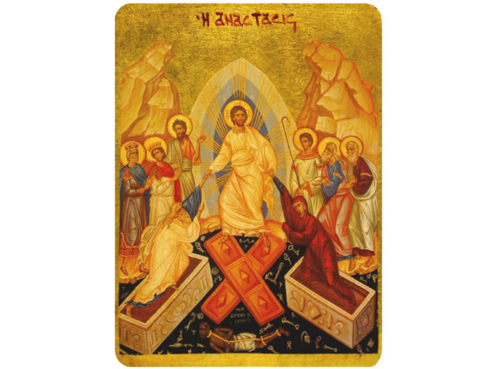 Icône plate MDF 13*19cm - RESURRECTION