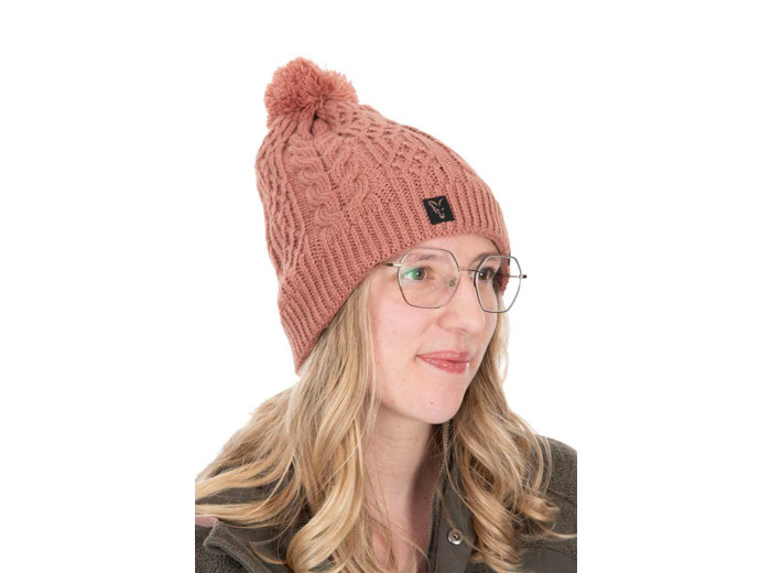 ladies bonnet knitted fox
