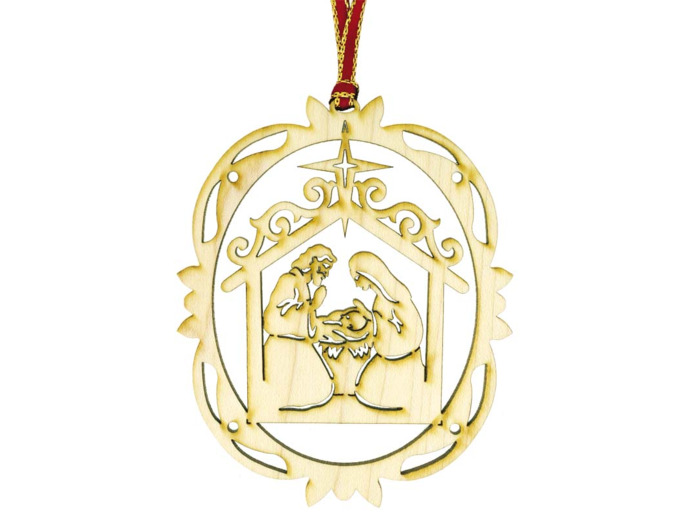 Pendentif en Erable 8,9cm - CRECHE