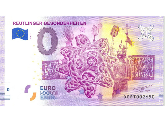 ALLEMAGNE 2020-2 REUTLINGER BESONDERHEITEN BILLET SOUVENIR 0 EURO TOURISTIQUE